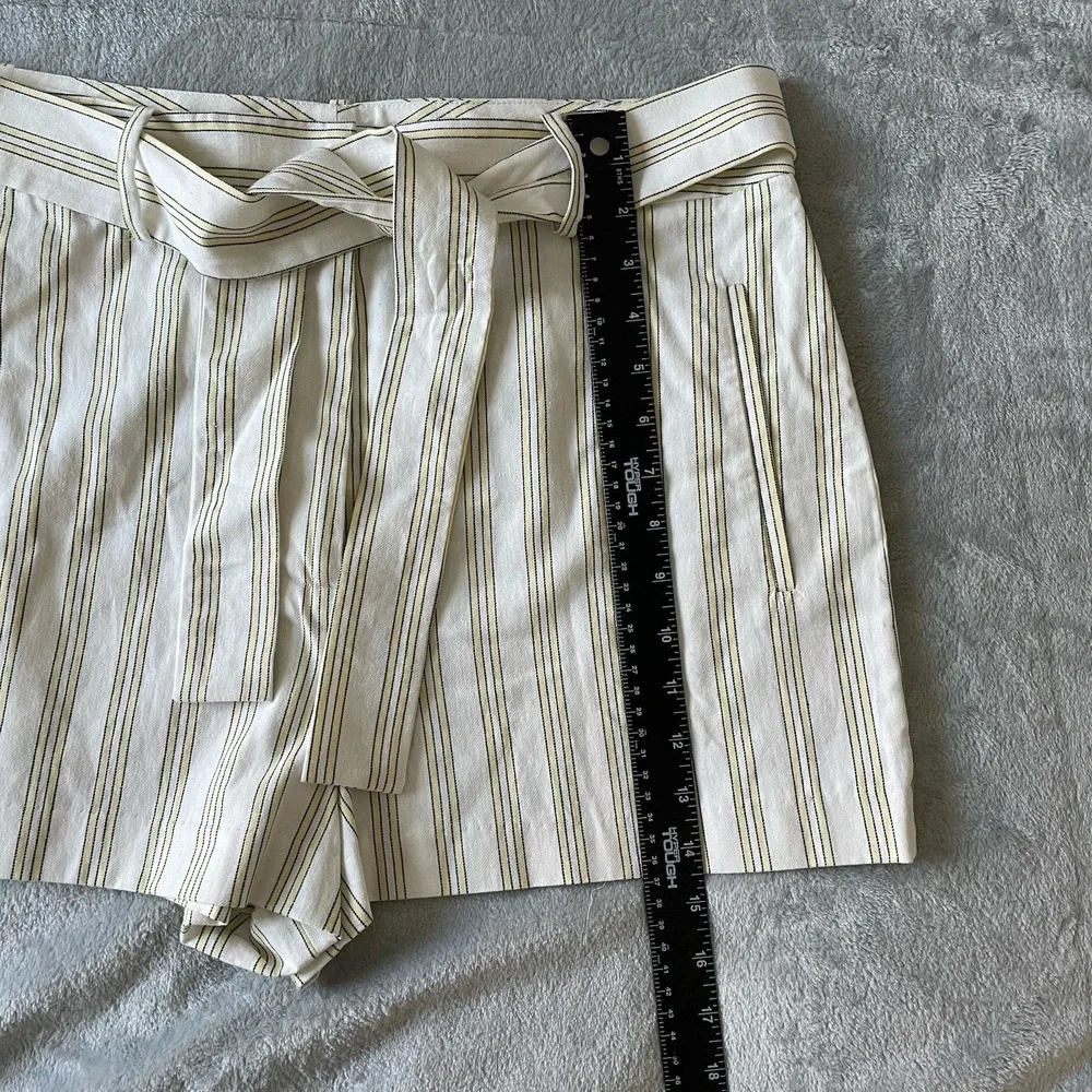 1.State Striped Tie Waist Shorts Women's 12 100% Cotton Coastal Chic Old Money - Picture 4 of 8